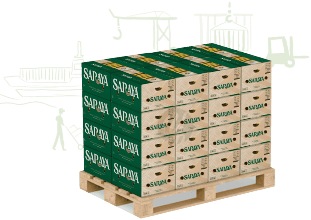 Exportación de Banano cajas Saraya